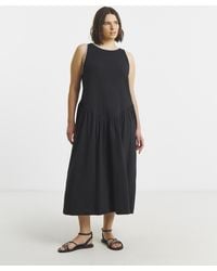 Simply Be - Jersey Mix Midi Dress With Whipstitch - Lyst
