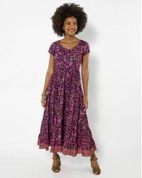 Joe Browns - Heidi Crinkle Cotton Border Print Dress - Lyst