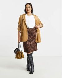 Simply Be - Suedette Pencil Skirt - Lyst