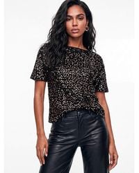Lovedrobe - Sequined Velvet Boxy Top - Lyst