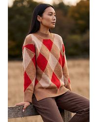 Roman - Roman Diamond Argyle Knit Jumper - Lyst