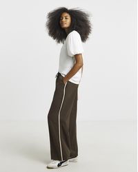 Simply Be - Side Stripe Wide Leg Trousers - Lyst