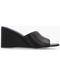 Daniel Footwear - Daniel Sayne Leather Wedge Mules - Lyst
