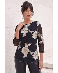 Roman - Roman Cornelli Texture Mesh Top - Lyst
