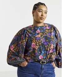 Simply Be - Exaggerated Sleeve Blouse - Lyst