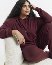 Figleaves - Ribbed Soft Hooded Lounge Set - Lyst