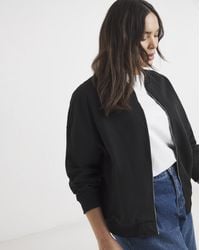 Simply Be - Zip Through Bomber Jacket - Lyst