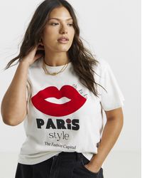 Simply Be - Paris Lips Graphic T-Shirt - Lyst
