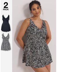 Simply Be - Value 2 Pack Swimdresses - Lyst