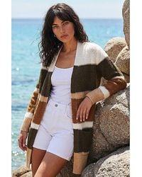 Roman - Roman Block Longline Knit Cardigan - Lyst