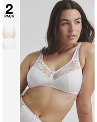 Pretty Secrets - 2 Pack Lace Non Wired Full Cup Bras - Lyst