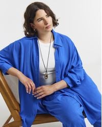 Simply Be - Oversized Crinkle Shirt - Lyst