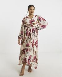 Joanna Hope - Pleated Wrap Dress - Lyst