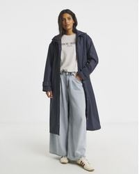 Simply Be - Longline Rubberised Raincoat - Lyst