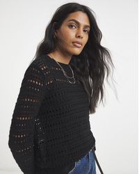 Simply Be - Hole Knit Boxy Jumper - Lyst