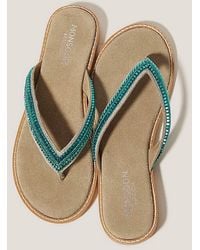 Monsoon - Sia Beaded Flip Flop Sandals - Lyst