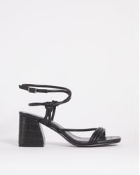 Simply Be - Ankle Strappy Block Heel Sandals Ex Wide - Lyst