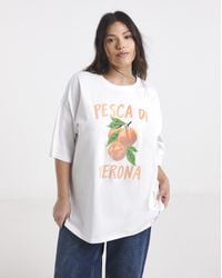 Simply Be - Fuzzy Peaches Graphic T-Shirt - Lyst