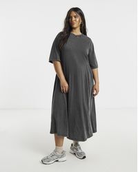 Simply Be - Acid Wash Midi Dress - Lyst