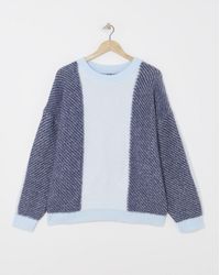 Simply Be - Colourblock Mix Stitch Longline Jumper - Lyst