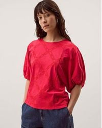 Monsoon - Ellie Puff Sleeve Jersey Top - Lyst