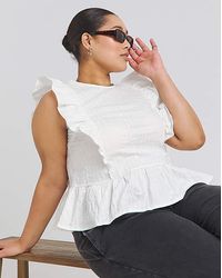 Simply Be - Broderie Ruffle Blouse - Lyst