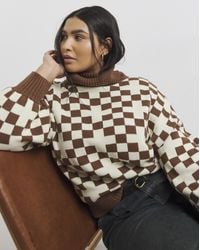 Native Youth - Oversized Checkered Jumper - Lyst