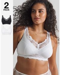 Pretty Secrets - 2 Pack Ella Full Cup Non Wired Bras - Lyst