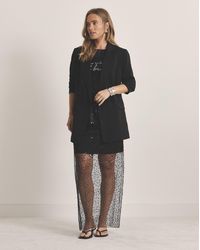 Simply Be - Sheer Sequin Midaxi Skirt - Lyst