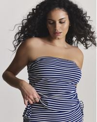 MAGISCULPT - Adjustable Bandeau Stripe Tankini Top - Lyst