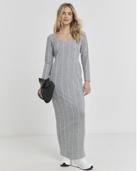 Simply Be - Scoop Neck Rib Maxi Dress - Lyst