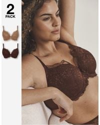 Pretty Secrets - 2 Pack Ella Plunge Wired Bras - Lyst