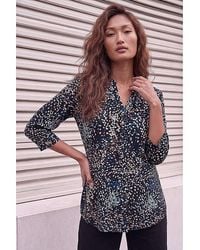 Roman - Roman Spot Puff Print Stretch Blouse - Lyst