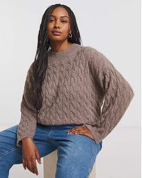 Simply Be - Cable Knit Jumper - Lyst