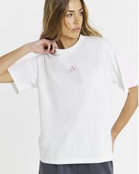 adidas - 3 Stripe Boyfriend T-Shirt - Lyst