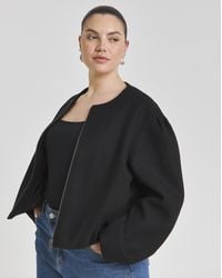 Simply Be - Bubble Hem Round Collar Jacket - Lyst