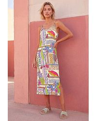 Roman - Roman Pineapple Print Strappy Midi Dress - Lyst