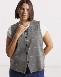 Simply Be - Button Through Jersey Waistcoat - Lyst