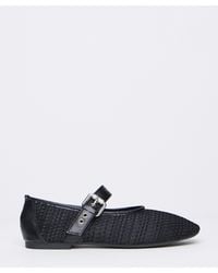 Simply Be - Net Mesh Mary Jane Ballerina Wide - Lyst