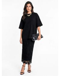 Lovedrobe - High Waist Lace Midaxi Skirt - Lyst