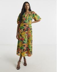 Joanna Hope - Printed Broderie Tea Dress - Lyst