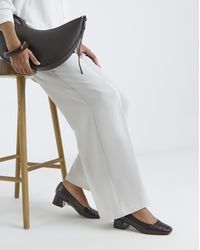 Heavenly Soles - Low Block Heel Court Shoes Ex Wide - Lyst