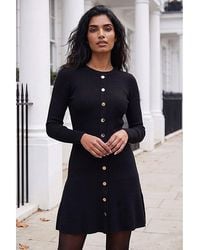 Roman - Roman Knitted Button Dress - Lyst