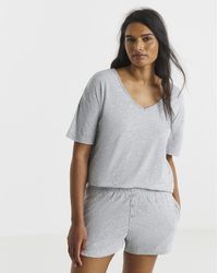 Pretty Secrets - Pretty Lounge Fold Top Shortie Set - Lyst