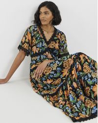 Simply Be - Lace Detail Ladder Trim Maxi Dress - Lyst