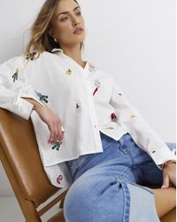Simply Be - Embroidered Fruit Shirt - Lyst
