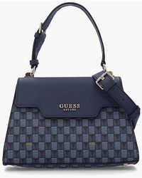 Guess - Hallie Logo Top Handle Satchel Bag - Lyst
