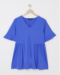 Simply Be - Supersoft V Neck Smock Top - Lyst