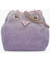 Guess - Zalina Diamante Chain Mesh Pouch - Lyst