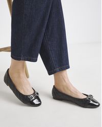 JD Williams - Quilted Ballerina With Trim Ex Wide - Lyst